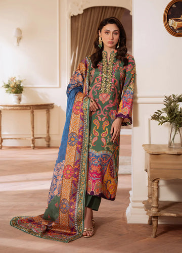 Gulaal | Velouré Printed Silk | Majestic Mosaic - House Of Hania