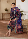 Gulaal | Velouré Printed Silk | Midnight Reverie - House Of Hania