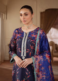 Gulaal | Velouré Printed Silk | Midnight Reverie - House Of Hania