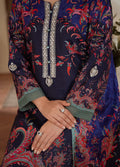 Gulaal | Velouré Printed Silk | Midnight Reverie - House Of Hania