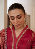Gulaal | Velouré Printed Silk | Rosewood Majesty - House Of Hania