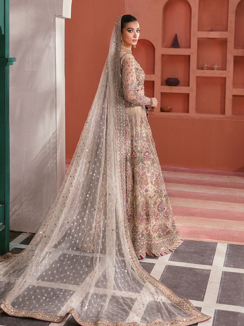 Gulaal | Wedding Formals | ANSHAH GL-WS-22V1-28 (IVORY WHITE LEHNGA CHOLI) - House Of Hania