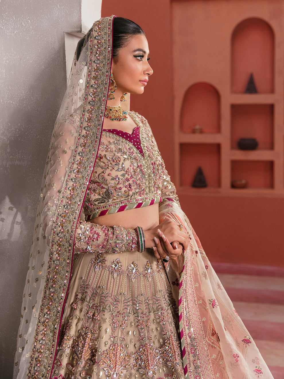 Gulaal | Wedding Formals | ANSHAH GL-WS-22V1-28 (IVORY WHITE LEHNGA CHOLI) - House Of Hania