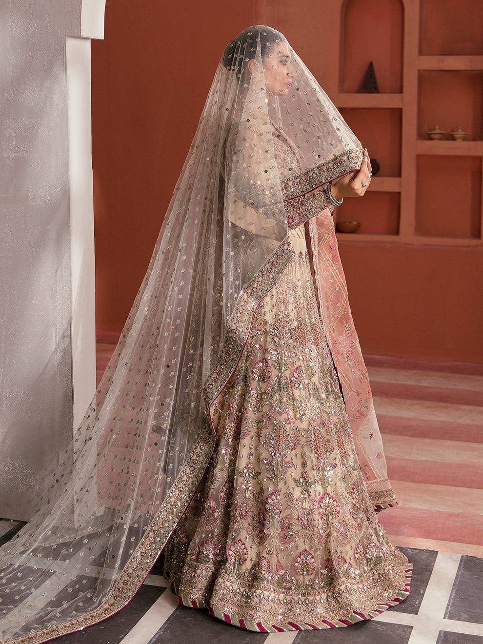 Gulaal | Wedding Formals | ANSHAH GL-WS-22V1-28 (IVORY WHITE LEHNGA CHOLI) - House Of Hania