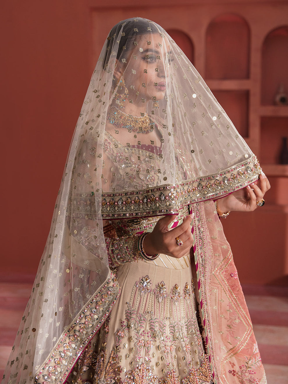 Gulaal | Wedding Formals | ANSHAH GL-WS-22V1-28 (IVORY WHITE LEHNGA CHOLI) - House Of Hania