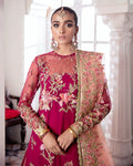 Gulaal | Wedding Formals | CHAMELI EMBROIDERED NET 3-PIECE SUIT WS-10 - House Of Hania