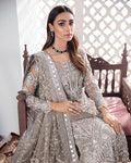 Gulaal | Wedding Formals | Gulnoor Embroidered Net 3-Piece Suit WS-18 - House Of Hania