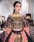 Gulaal | Wedding Formals | KEHKSHAN EMBROIDERED NET 3-PIECE SUIT WS-14 - House Of Hania