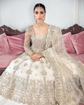Gulaal | Wedding Formals | MEERAL EMBROIDERED NET 3-PIECE SUIT WS-22 - House Of Hania