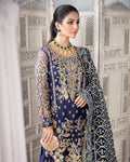 Gulaal | Wedding Formals | QAYINAAT EMBROIDERED NET 3-PIECE SUIT WS-16 - House Of Hania