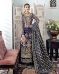 Gulaal | Wedding Formals | QAYINAAT EMBROIDERED NET 3-PIECE SUIT WS-16 - House Of Hania