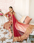 Gulaal | Wedding Formals | Rouge Embroidered Net 3-Piece Suit WS-06 - House Of Hania