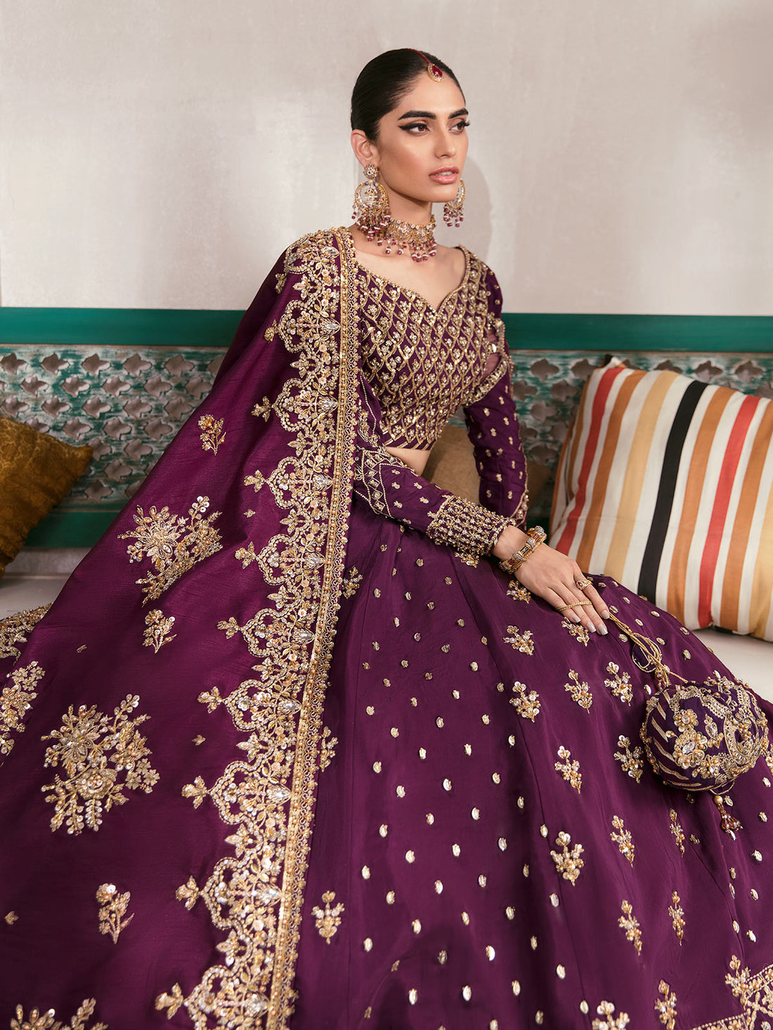 Gulaal | Wedding Formals | SHAZMINAH GL-WS-22V1-31 (LEHNGA AND CHOLI) - House Of Hania