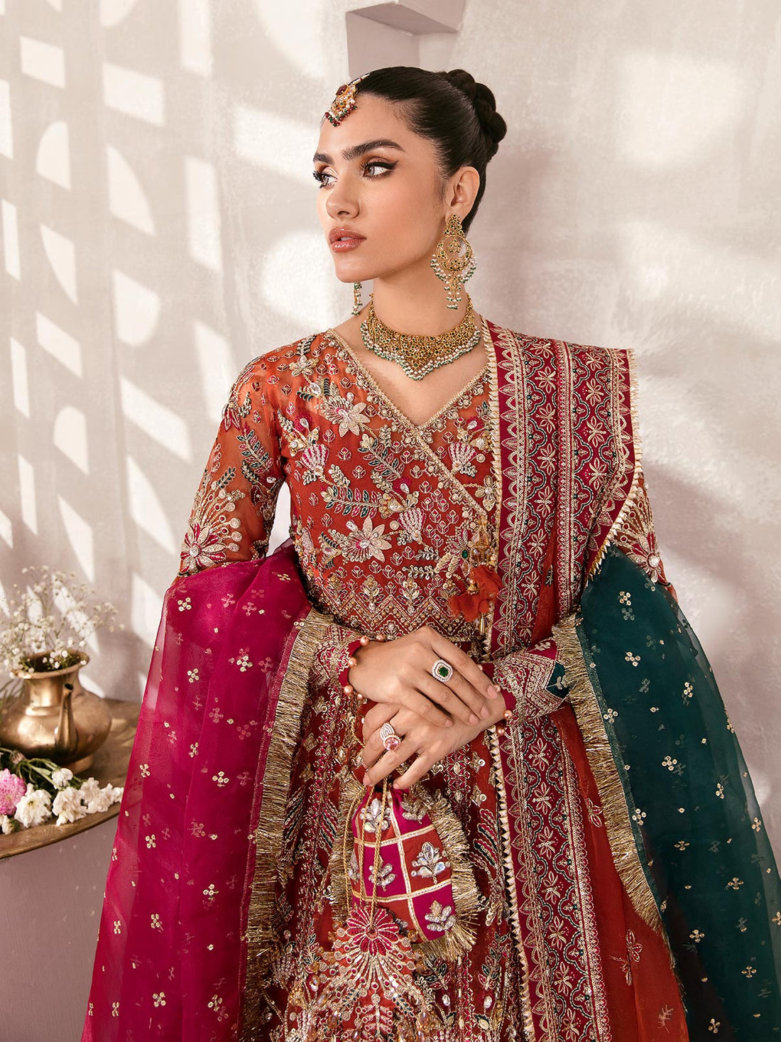 Gulaal | Wedding Formals | ZAIRA GL-WS-22V1-30 (RUST ANGRAKHA) - House Of Hania