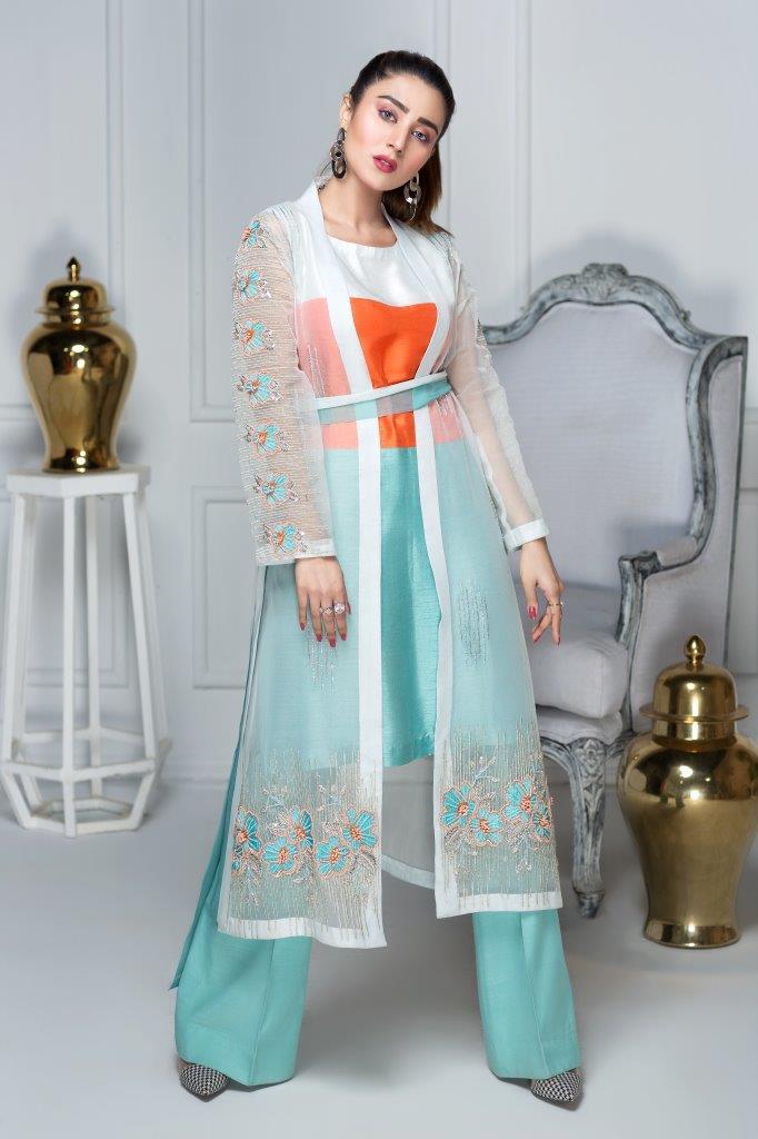 Hana | Eclectic Ready to Wear | Aqua Marine - House Of Hania