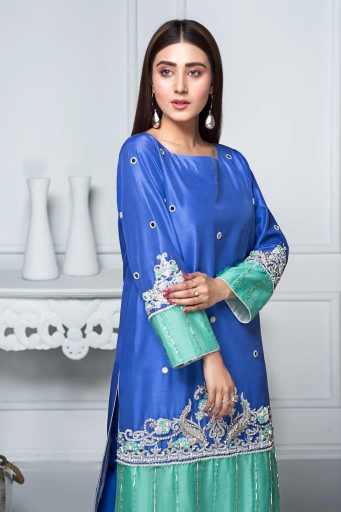 Hana | Eclectic Ready to Wear | Sapphire Twinkle - House Of Hania