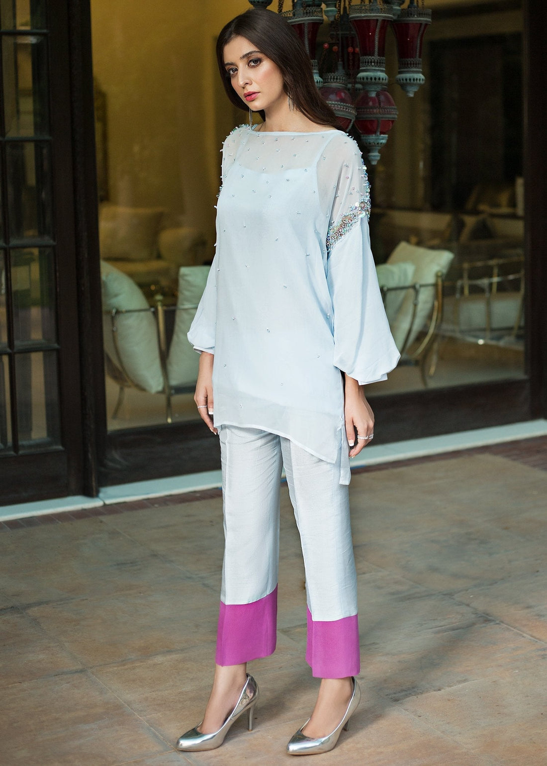 Hana | Serendipity Ready to Wear | Blue Berry Swirl - House Of Hania