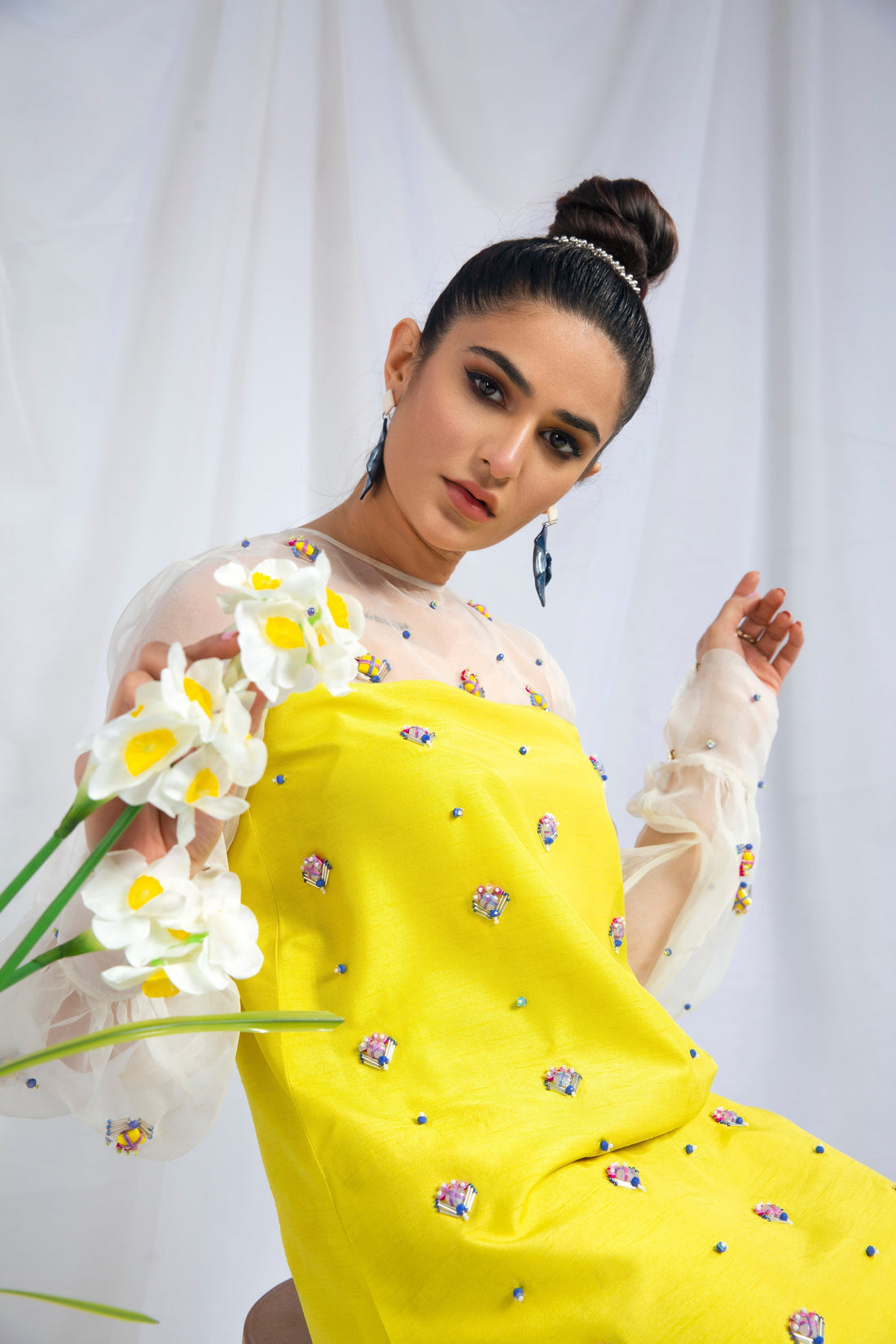 Hana | Viridity Ready to Wear | Citrus Twist -VRT-011 - House Of Hania