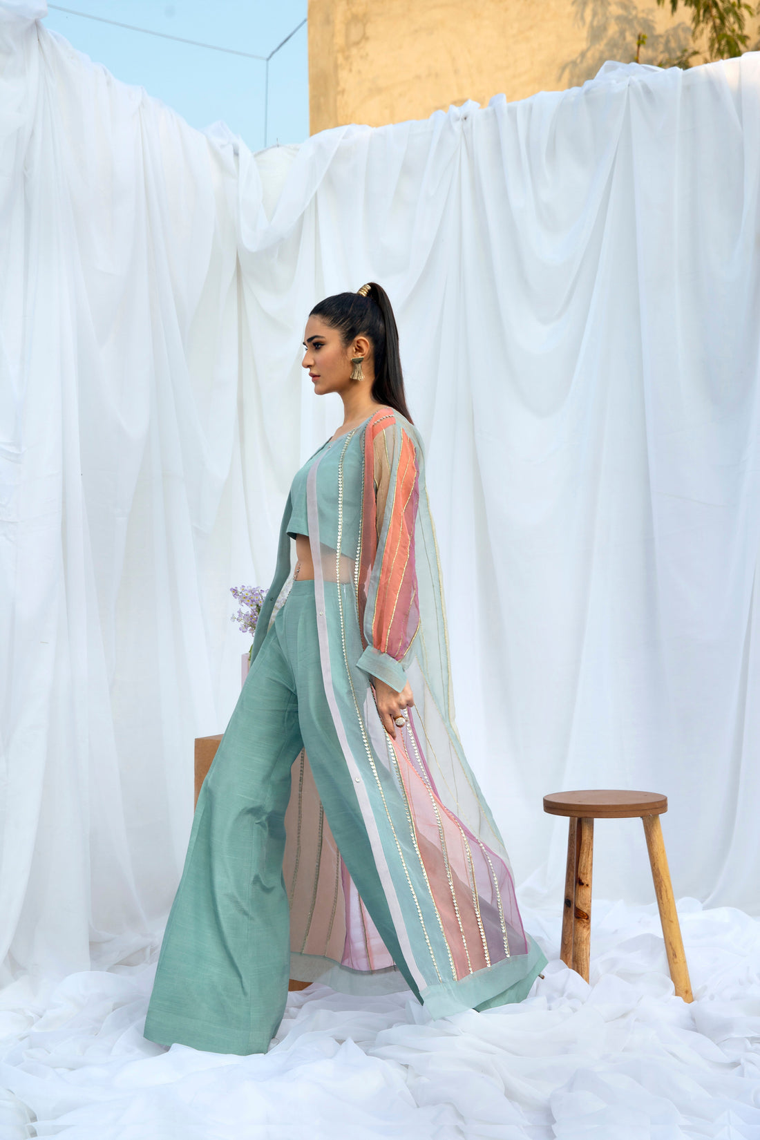 Hana | Viridity Ready to Wear | Island Teal -VRT-009 - House Of Hania