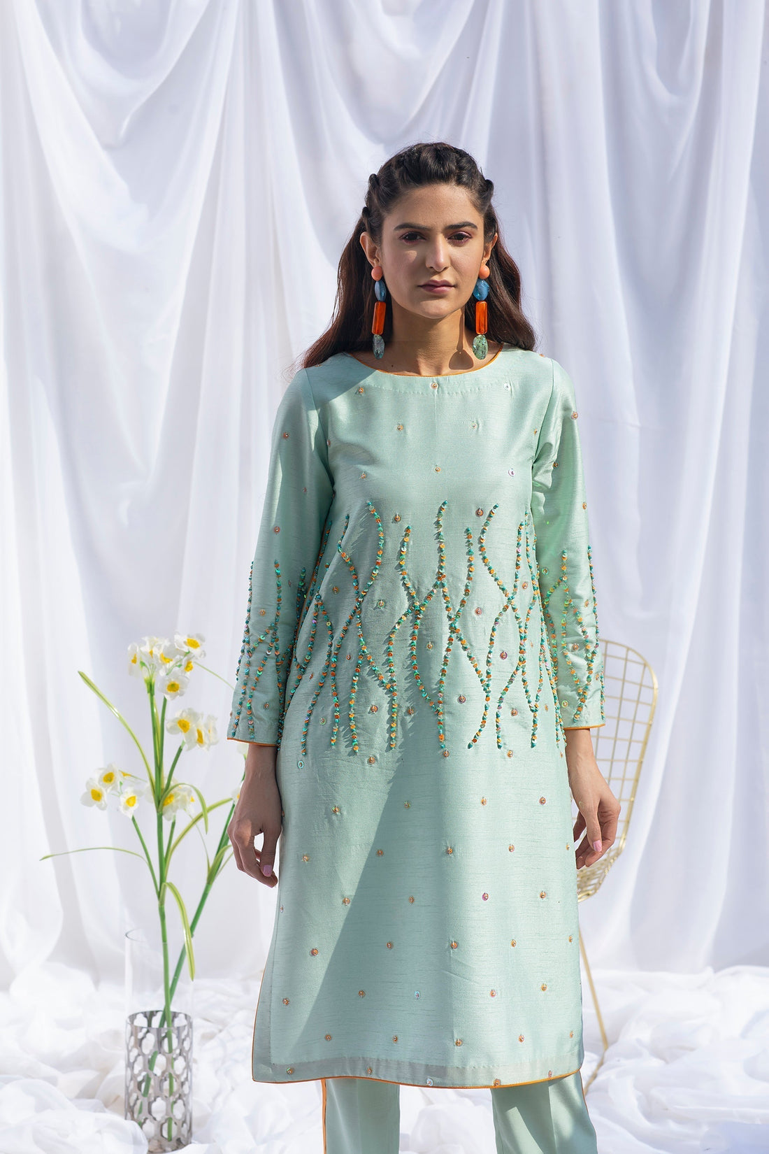 Hana | Viridity Ready to Wear | SWISS MINT-VRT-002 - House Of Hania