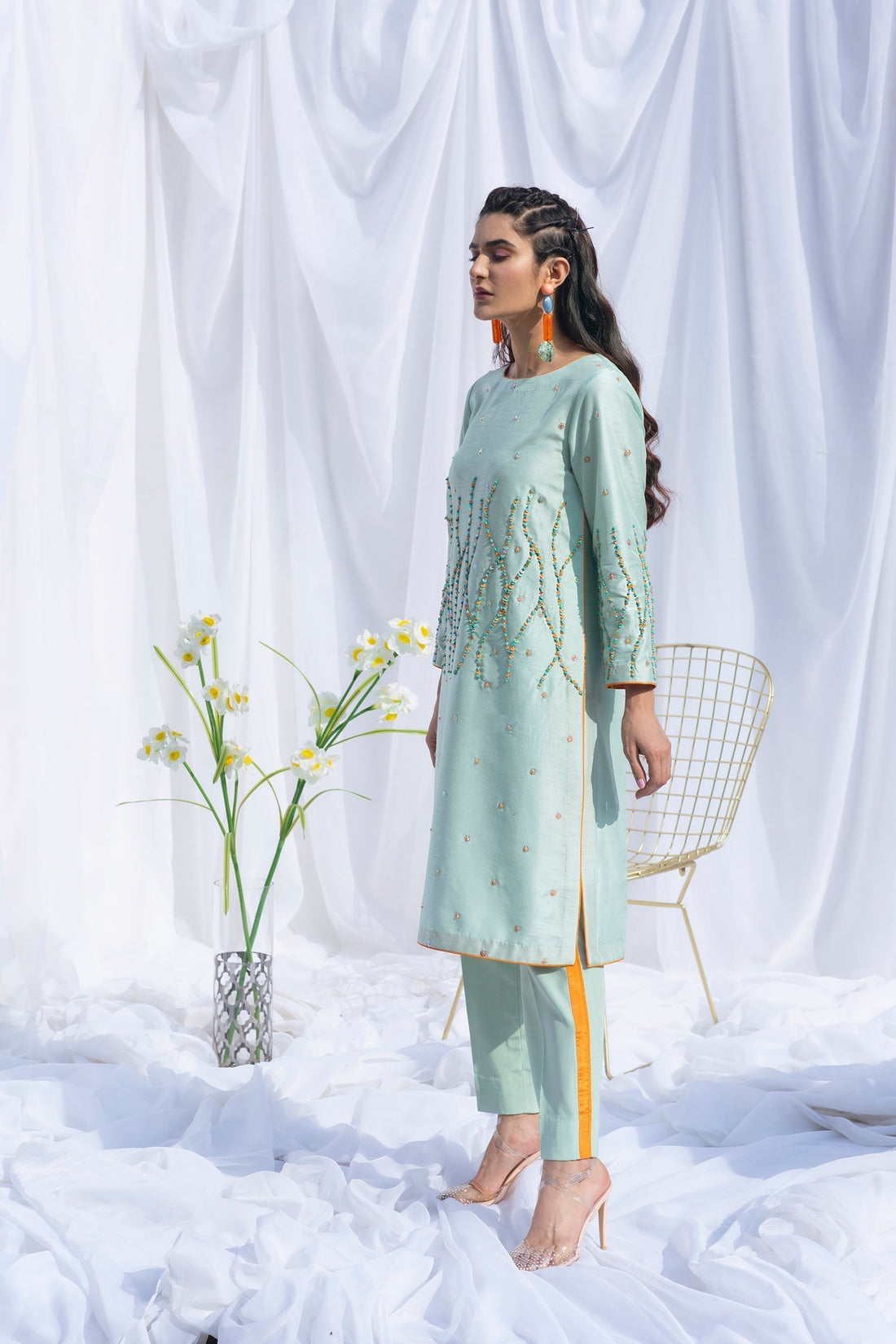 Hana | Viridity Ready to Wear | SWISS MINT-VRT-002 - House Of Hania