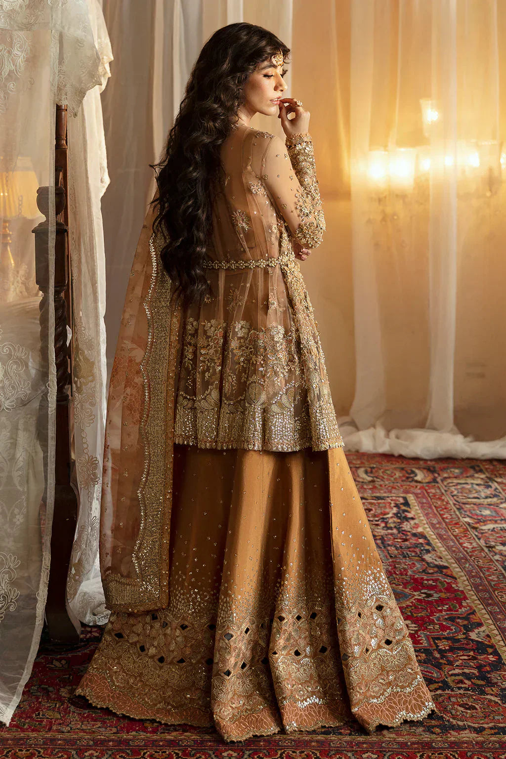 Hayat by Afrozeh Embroidered Net 3Pc Suit AFH-24-06 NOORAY - House Of Hania