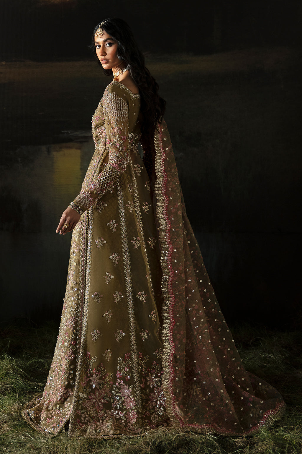 Hayat by Afrozeh Embroidered Organza 3Pc Suit AFH-24-01 SUHANA - House Of Hania