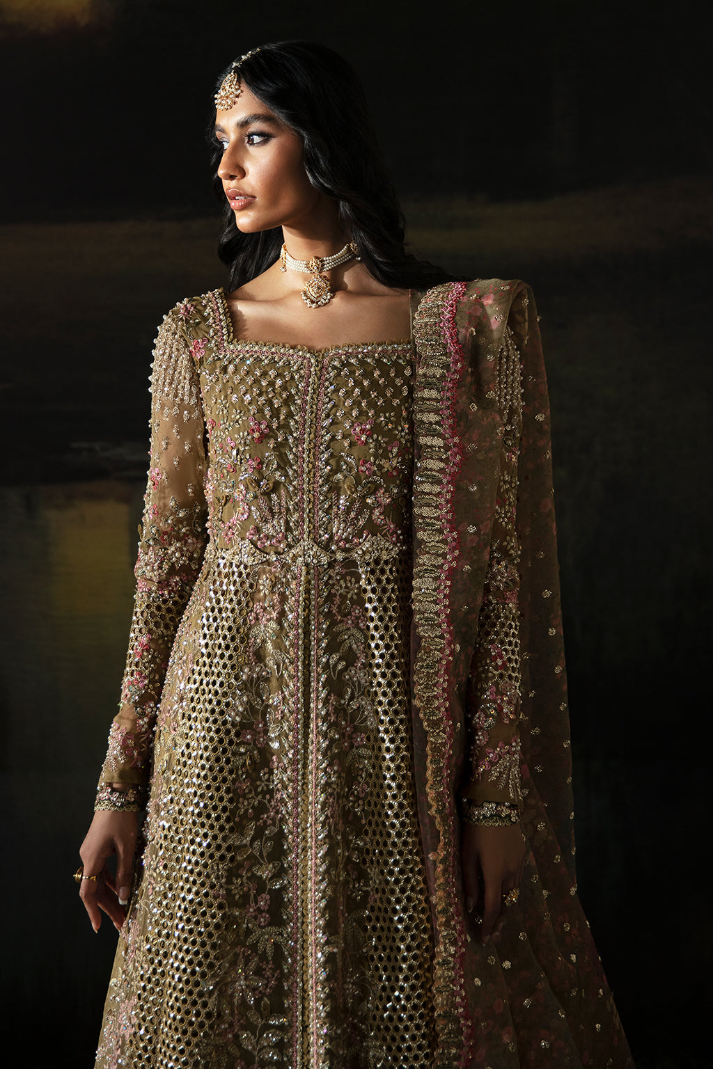 Hayat by Afrozeh Embroidered Organza 3Pc Suit AFH-24-01 SUHANA - House Of Hania