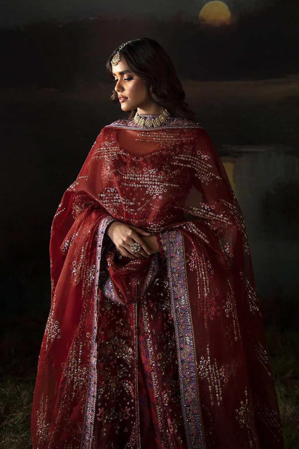 Hayat by Afrozeh Embroidered Organza 3Pc Suit AFH-24-02 ANAYA - House Of Hania