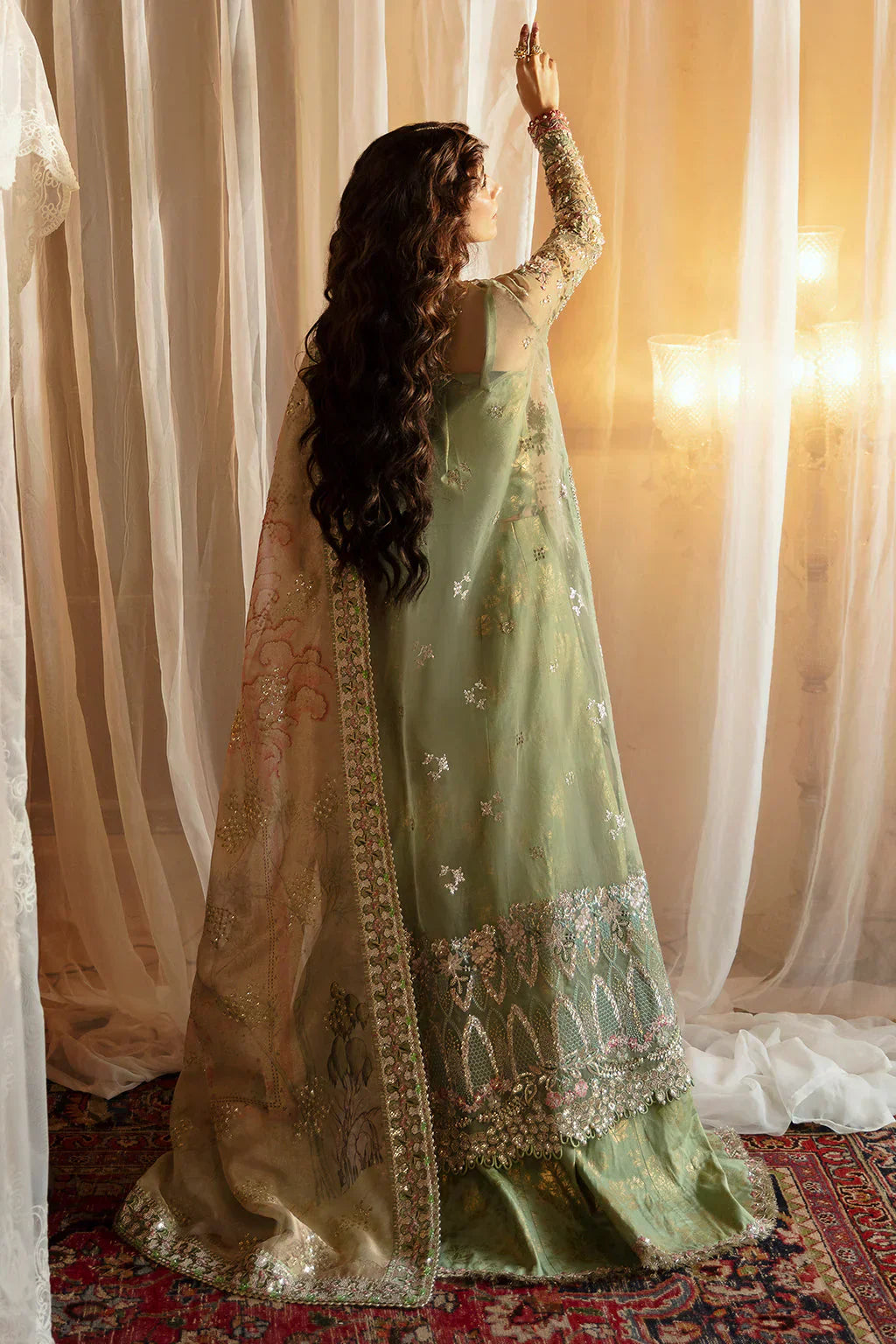 Hayat by Afrozeh Embroidered Organza 3Pc Suit AFH-24-03 SHREYA - House Of Hania