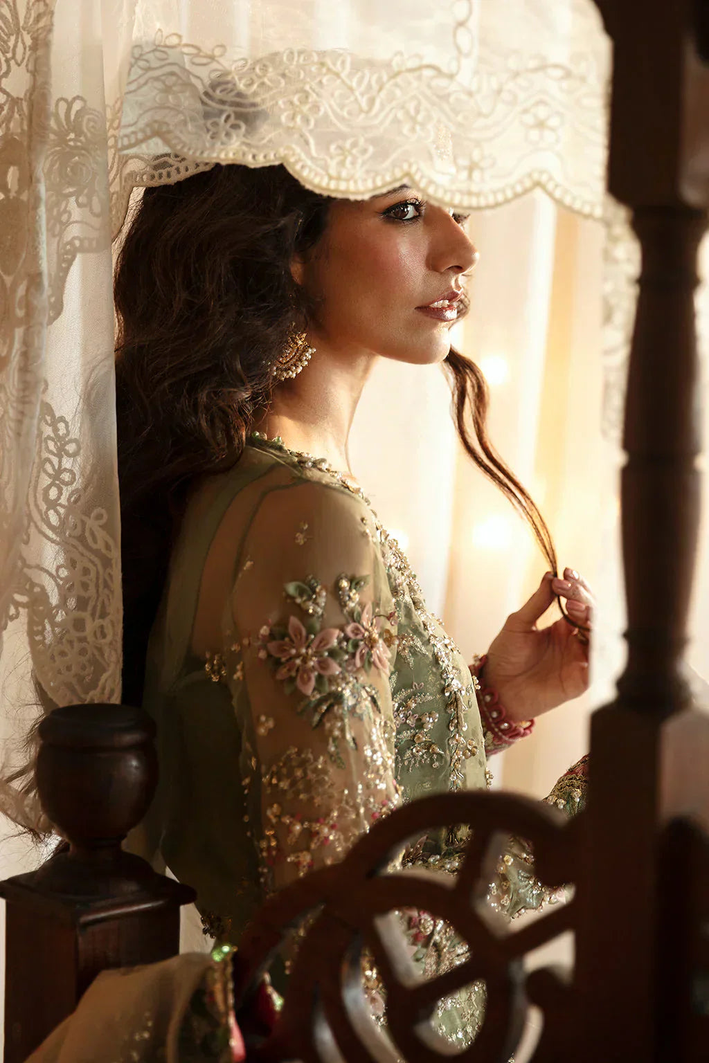 Hayat by Afrozeh Embroidered Organza 3Pc Suit AFH-24-03 SHREYA - House Of Hania