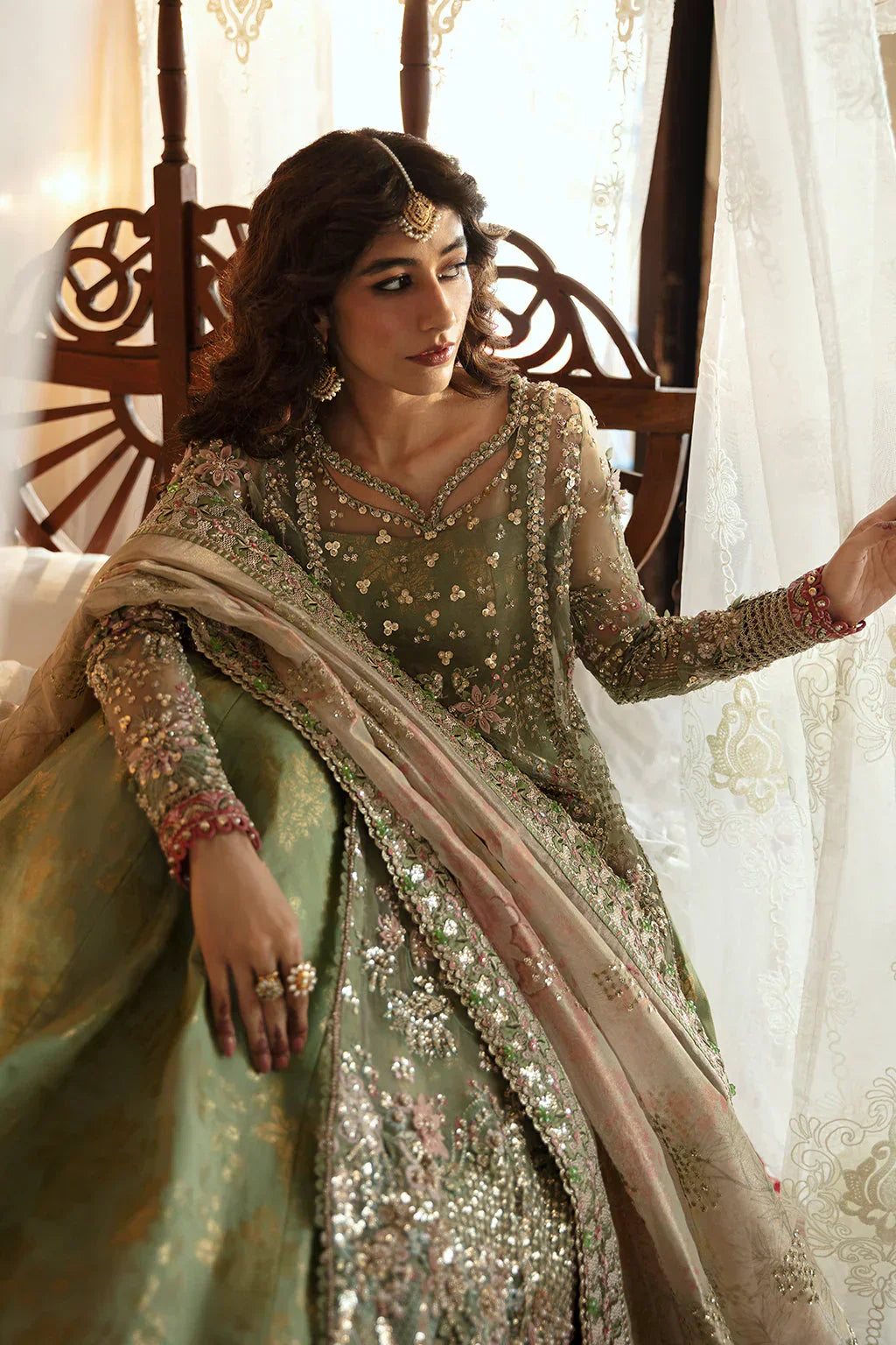 Hayat by Afrozeh Embroidered Organza 3Pc Suit AFH-24-03 SHREYA - House Of Hania
