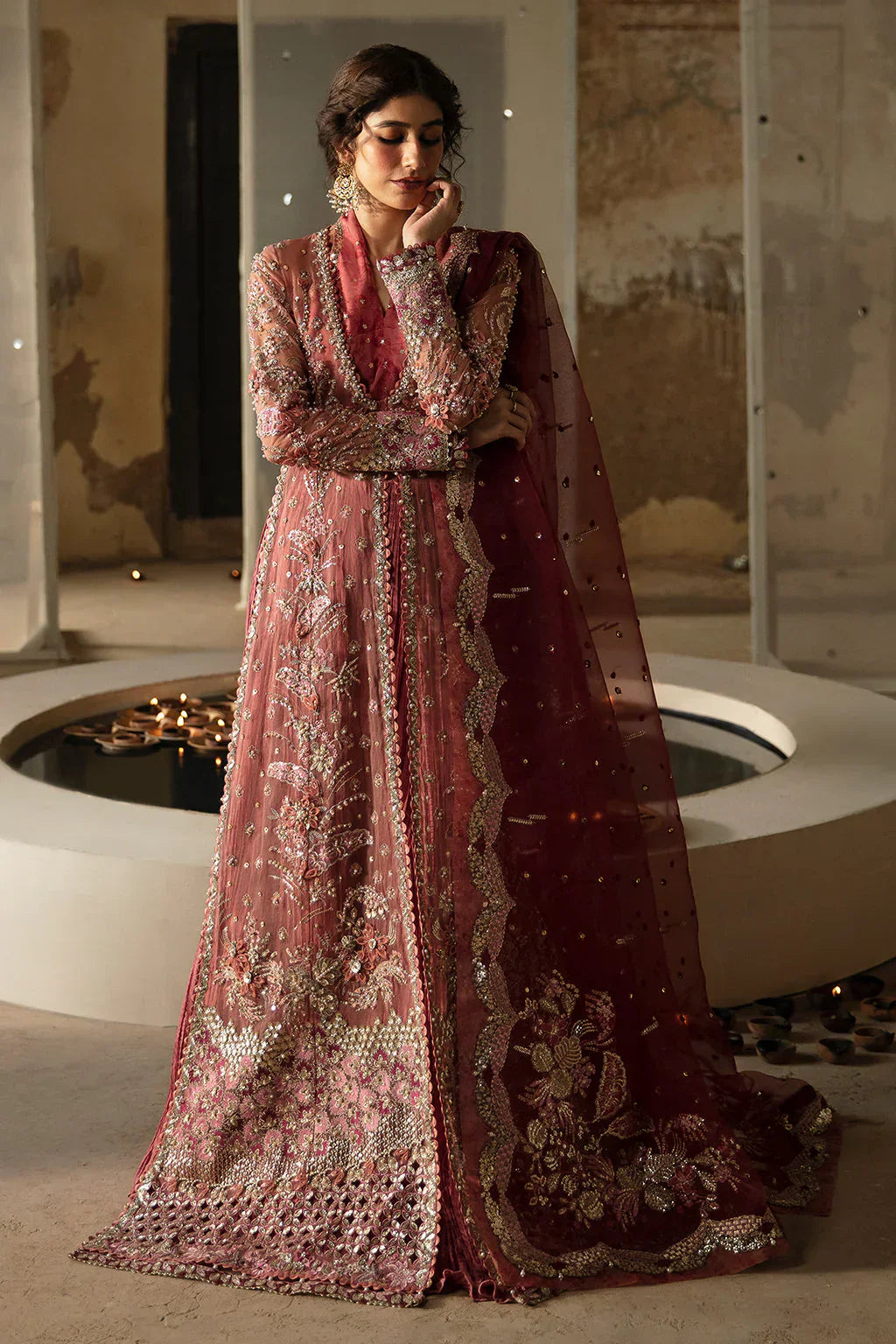 Hayat by Afrozeh Embroidered Organza 3Pc Suit AFH-24-04 MEHREEN - House Of Hania