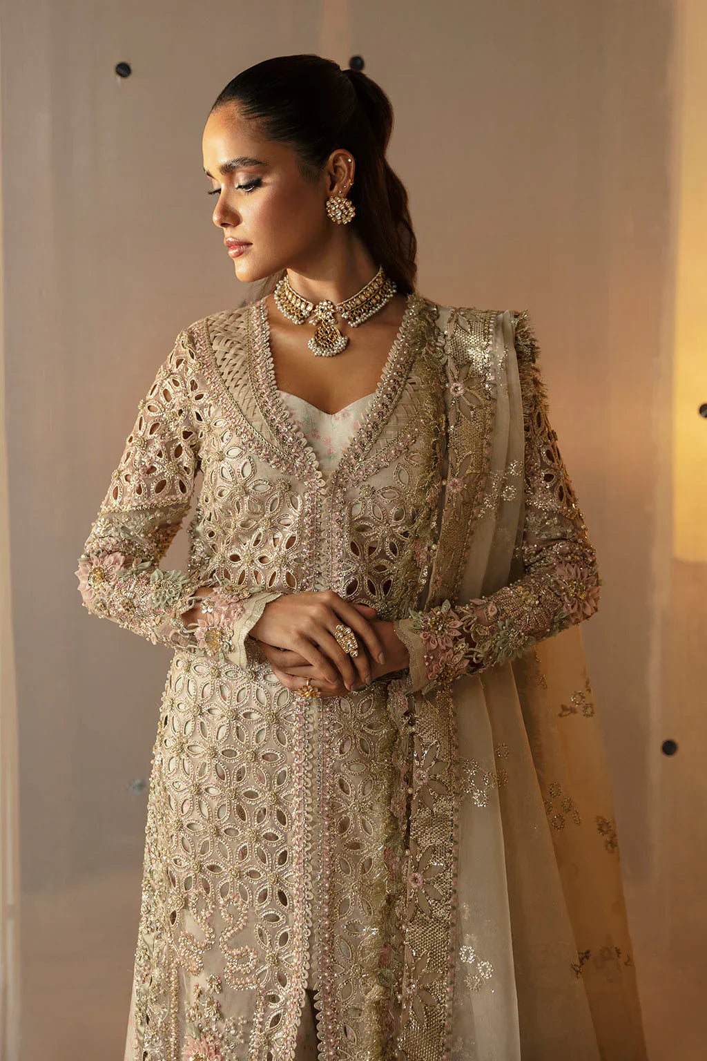 Hayat by Afrozeh Embroidered Organza 3Pc Suit AFH-24-05 ANIQA - House Of Hania