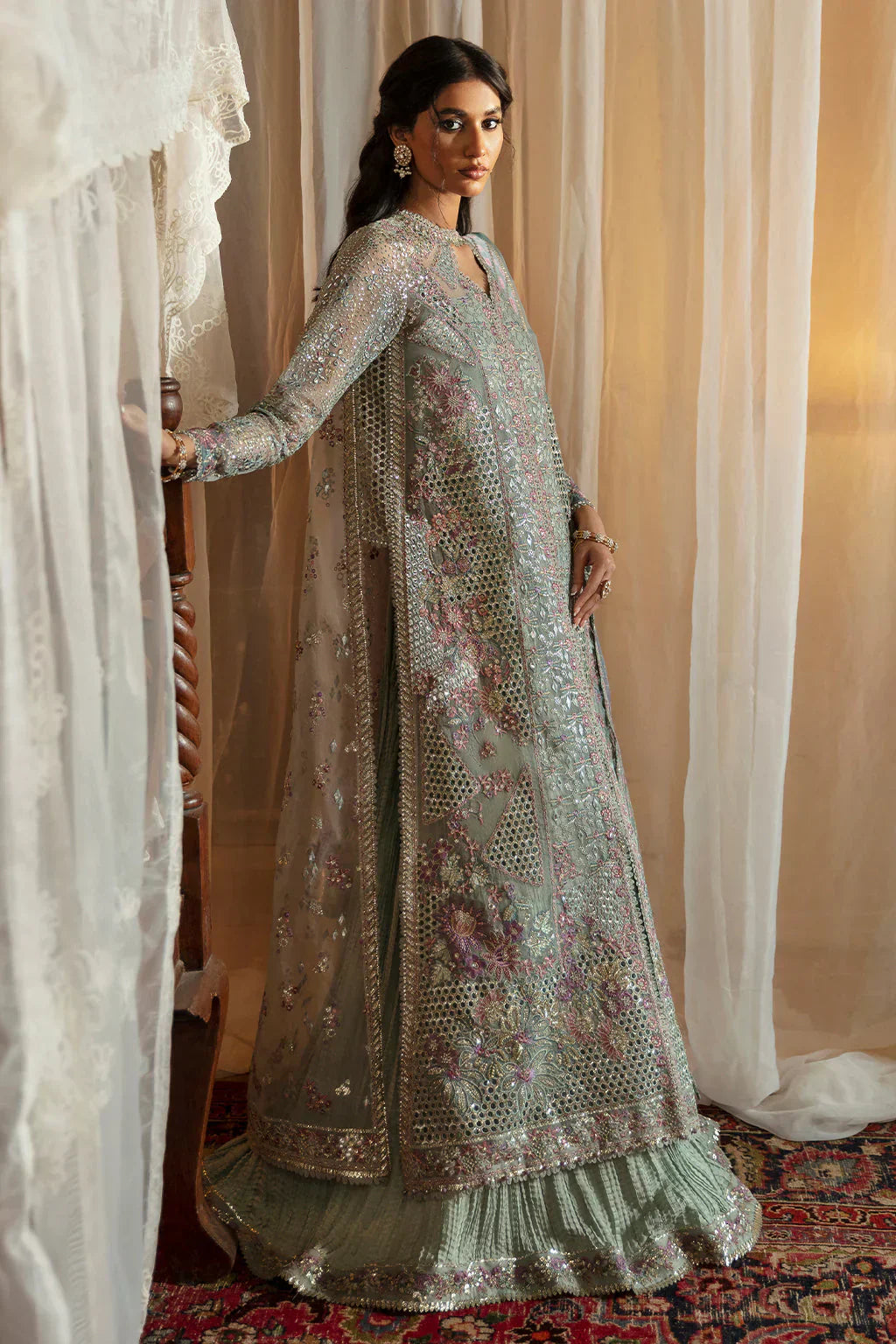 Hayat by Afrozeh Embroidered Organza 3Pc Suit AFH-24-10 TARA - House Of Hania