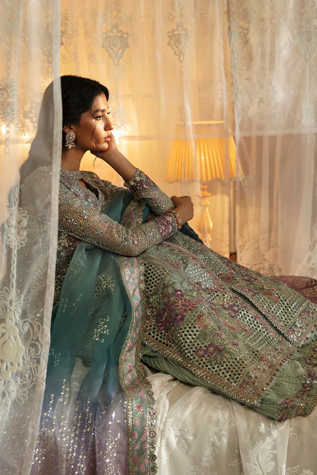 Hayat by Afrozeh Embroidered Organza 3Pc Suit AFH-24-10 TARA - House Of Hania