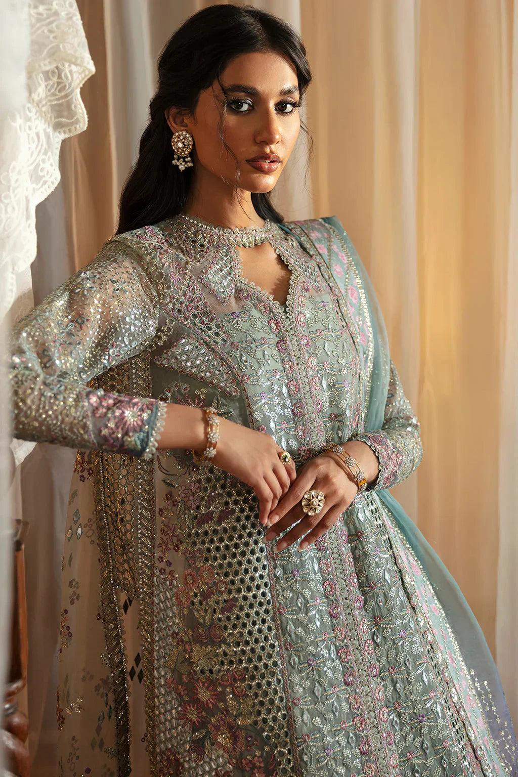 Hayat by Afrozeh Embroidered Organza 3Pc Suit AFH-24-10 TARA - House Of Hania