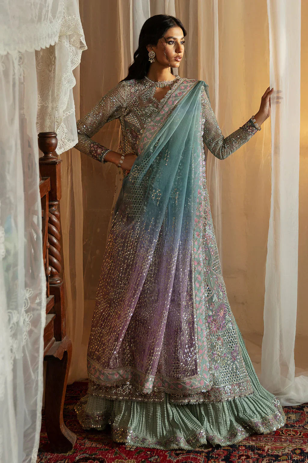 Hayat by Afrozeh Embroidered Organza 3Pc Suit AFH-24-10 TARA - House Of Hania