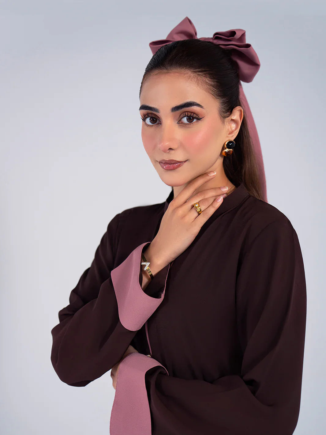 Hemstitch | Georgette Affair | Cacao - House Of Hania