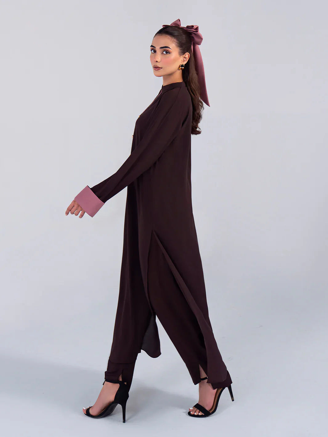 Hemstitch | Georgette Affair | Cacao - House Of Hania
