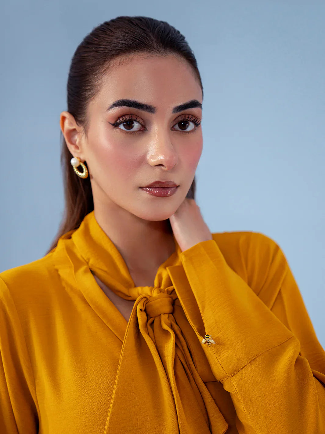 Hemstitch | Georgette Affair | Honey Bee - House Of Hania