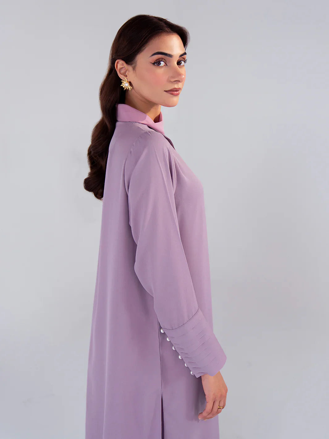 Hemstitch | Georgette Affair | Lilac - House Of Hania
