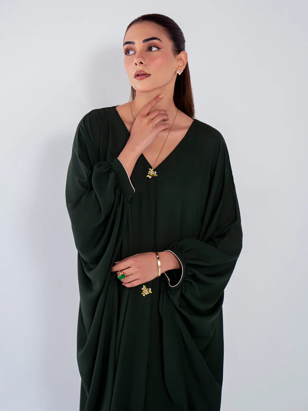 Hemstitch | Georgette Affair | Olive - House Of Hania