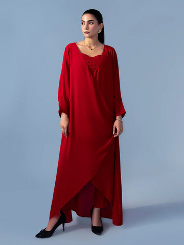 Hemstitch | Georgette Affair | Scarlet Fold - House Of Hania