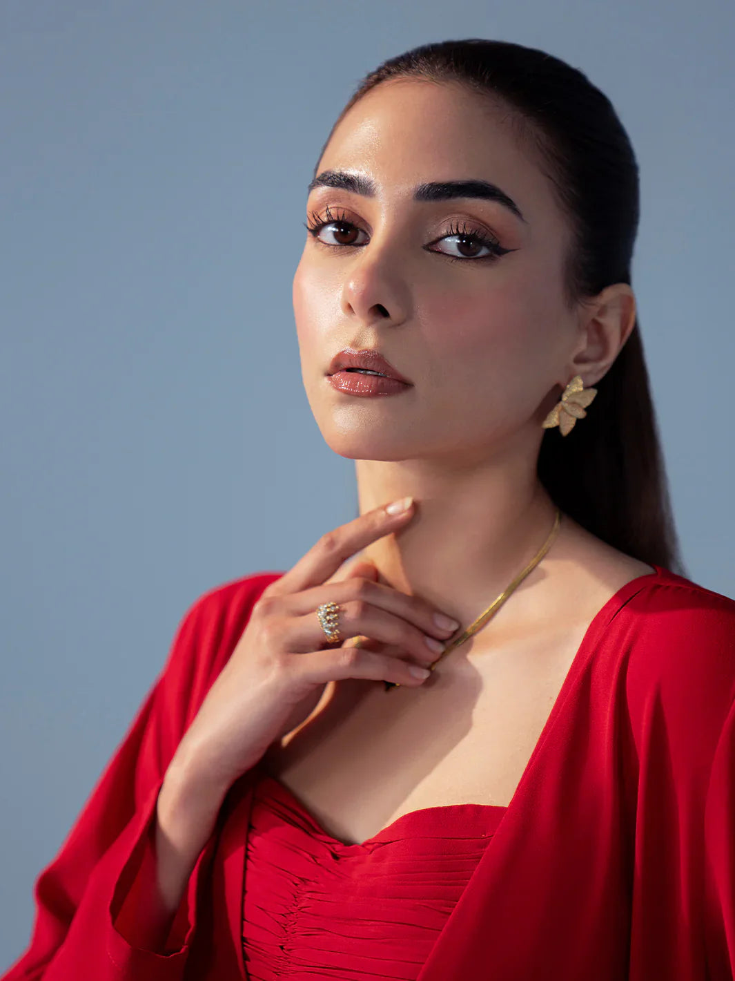 Hemstitch | Georgette Affair | Scarlet Fold - House Of Hania