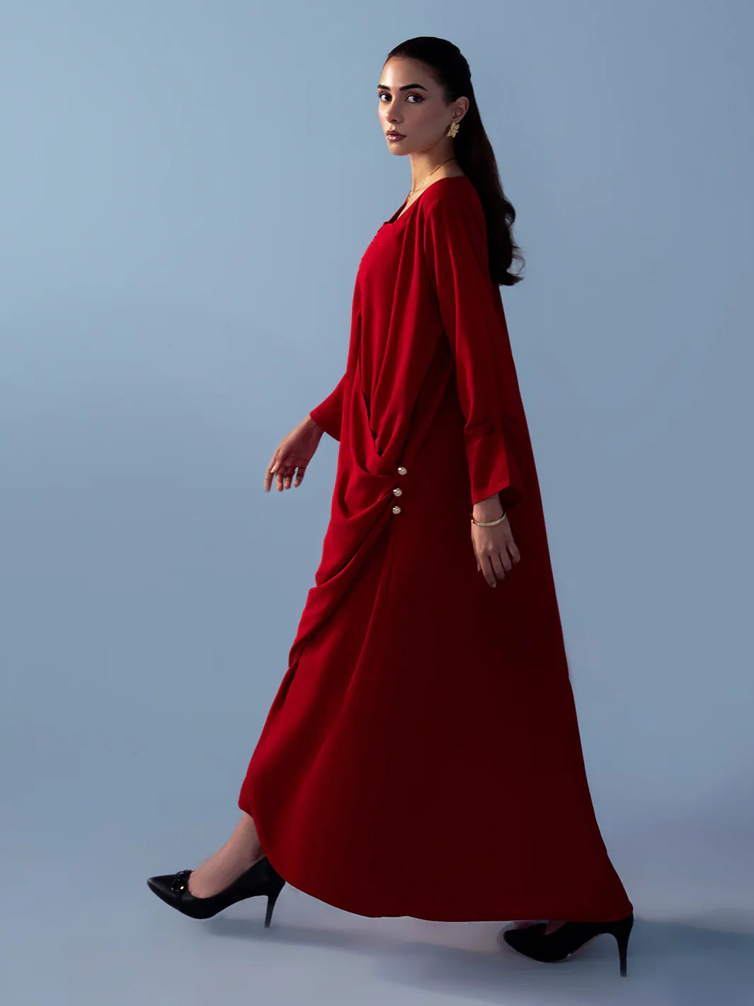 Hemstitch | Georgette Affair | Scarlet Fold - House Of Hania