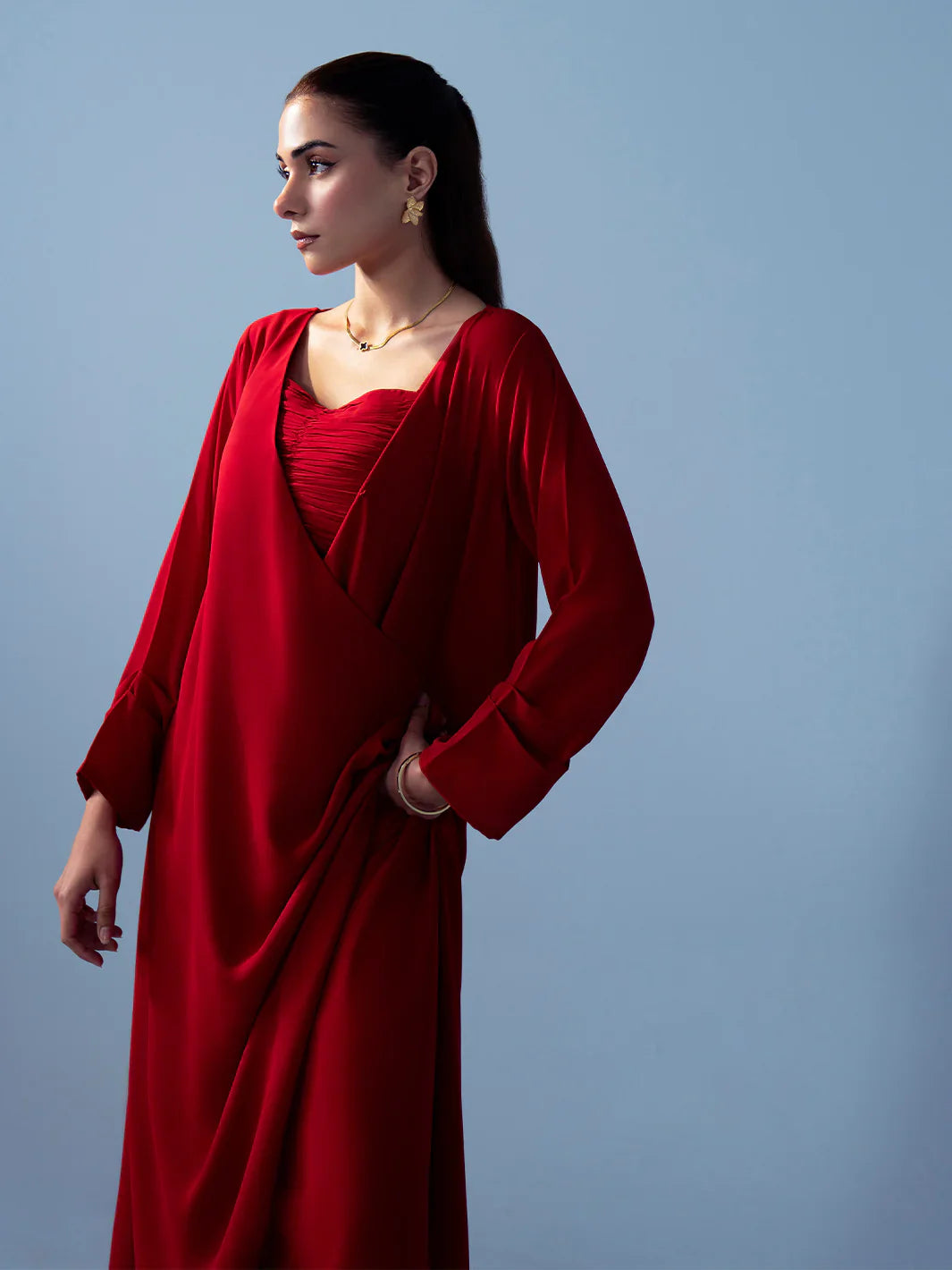 Hemstitch | Georgette Affair | Scarlet Fold - House Of Hania