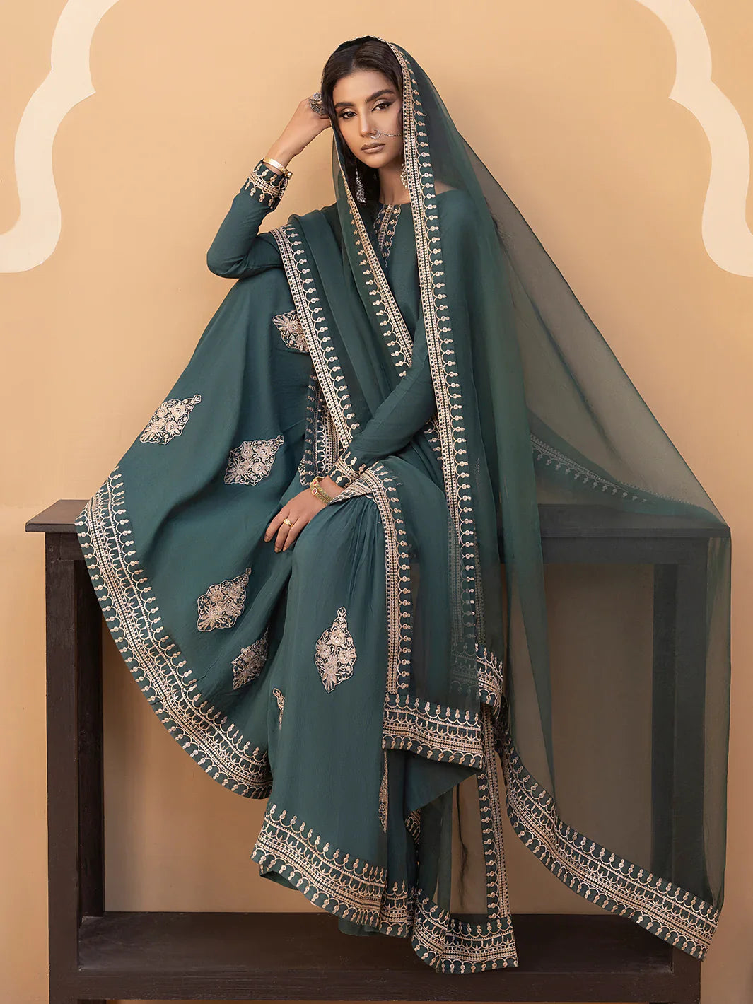 Hemstitch | Raw Silk Edit '25 | Jasmine - House Of Hania