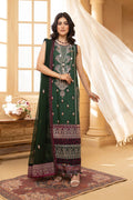 Hemstitch | Summer Luxury Lawn 24 | Bottle Green - House Of Hania