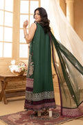 Hemstitch | Summer Luxury Lawn 24 | Bottle Green - House Of Hania